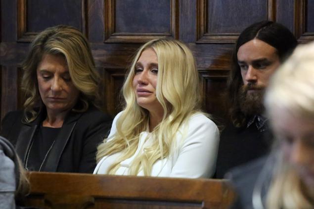 Kesha’s reaction after the Supreme Court Ruling. Supreme Court Justice Shirley Kornreich dismisses Kesha’s injunction on the grounds it did not have enough evidence. Source: Jefferson Siegel/Pool — AP 
