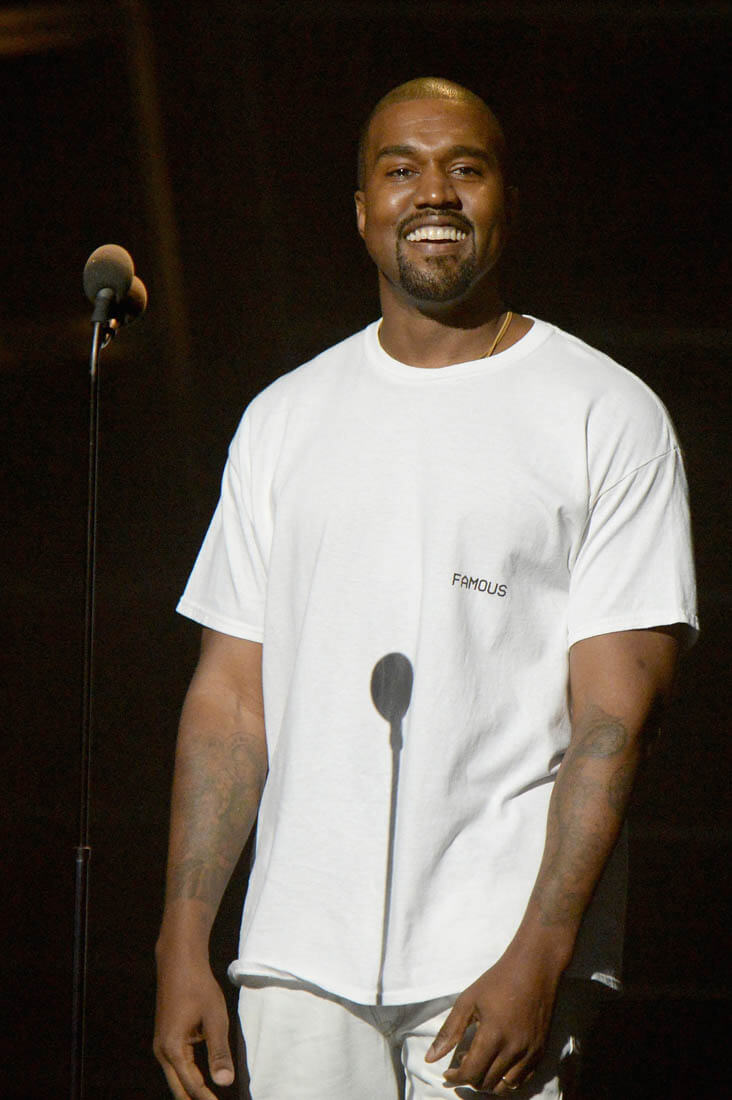 Kanye West giving his four minute uninterrupted speech before presenting his new music video at the 2016 VMAs. Photo by MTV. 
