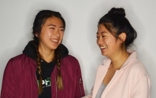 Seniors Catherine Yi and Vivian Zhang have been friends since second grade. They met in Faria Elementary School. Photos by Jessica Xing