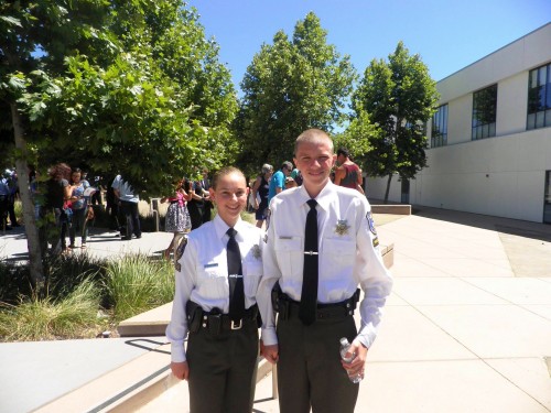 Cadet Allegra Ziegler Hunts poses for a photo during her graduation from the academy during the summer of 2014