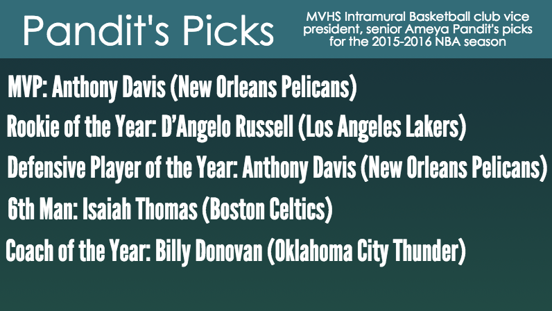 Pandit's Picks for the 2015-2016 NBA season