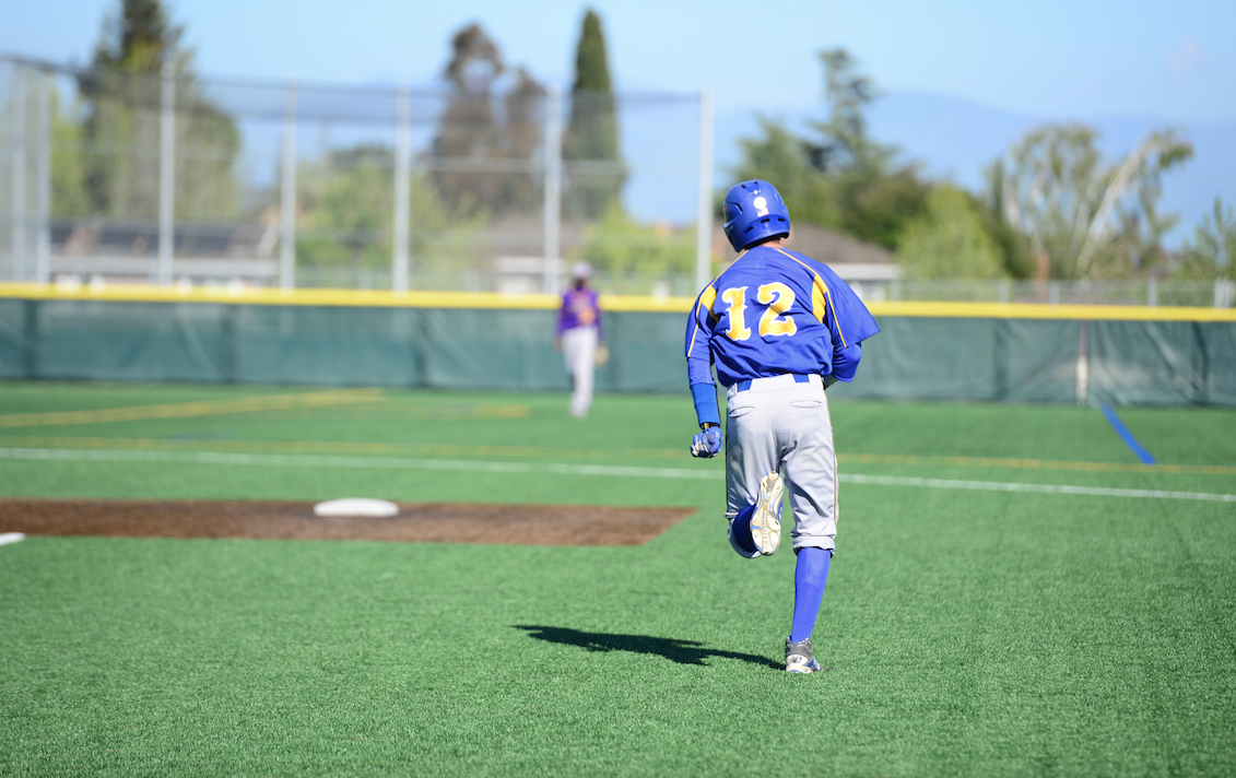 Michael Brown rounds the bases as the Matadors took on the Bruins on March 31st. Early on the bruins offense was clicking, which allowed them to get out to an early lead. 