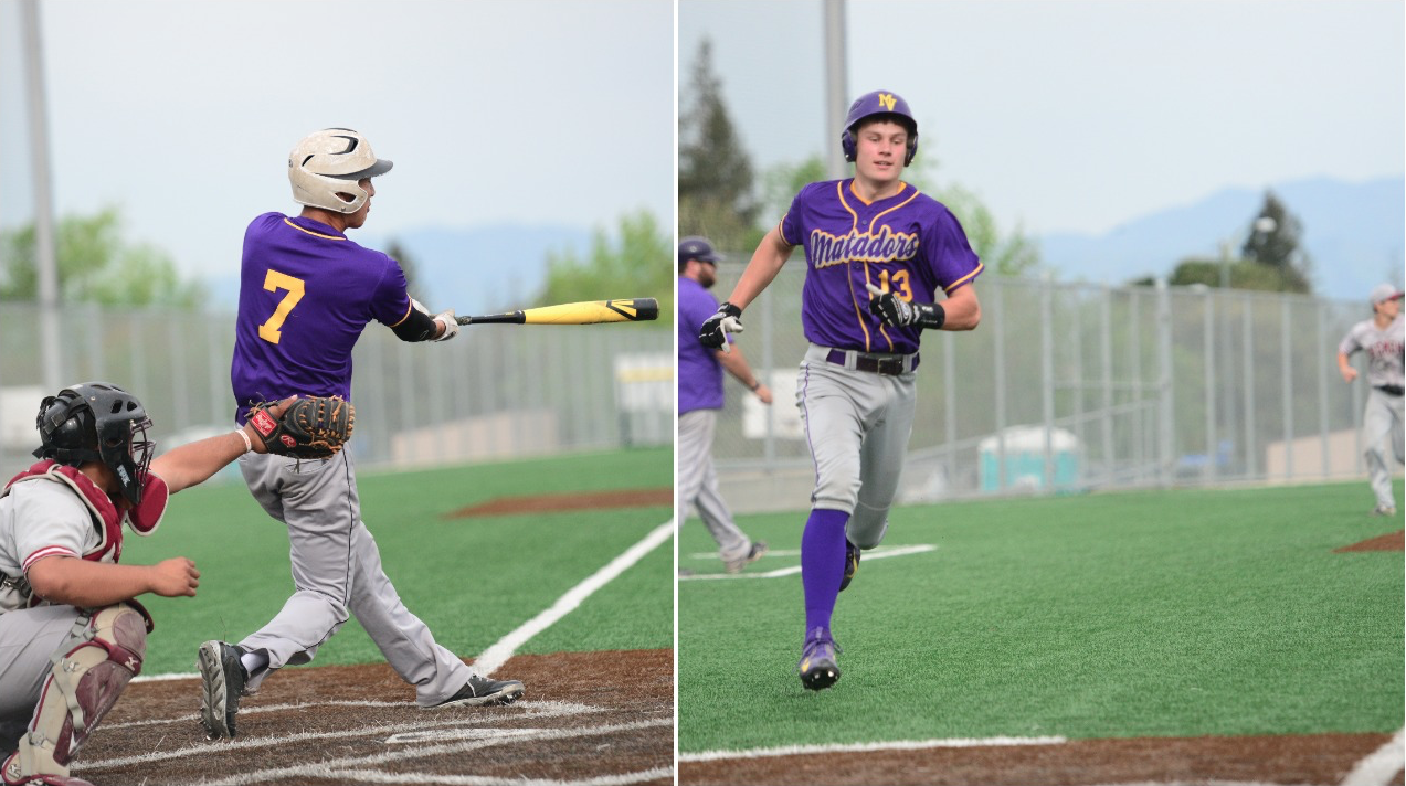 Senior Andrew Dings blasts a triple to center field scoring Ryan Granzella. After three innings of lackluster play, the Matadors finally started to spread their wings starting in the fourth inning. Photos by Pranav Iyer. 