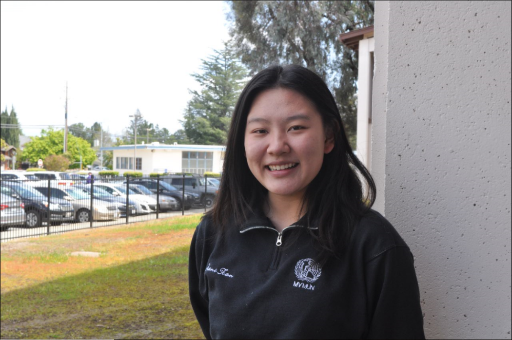 Tian will serve as MUN’s new vice-president. Tian is the youngest executive officer on the team as a rising junior and served as the public relations officer during the 2017-2018 school year. Photo by Maggie McCormick. 